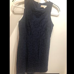 LOFT Navy Blue Lace Dress